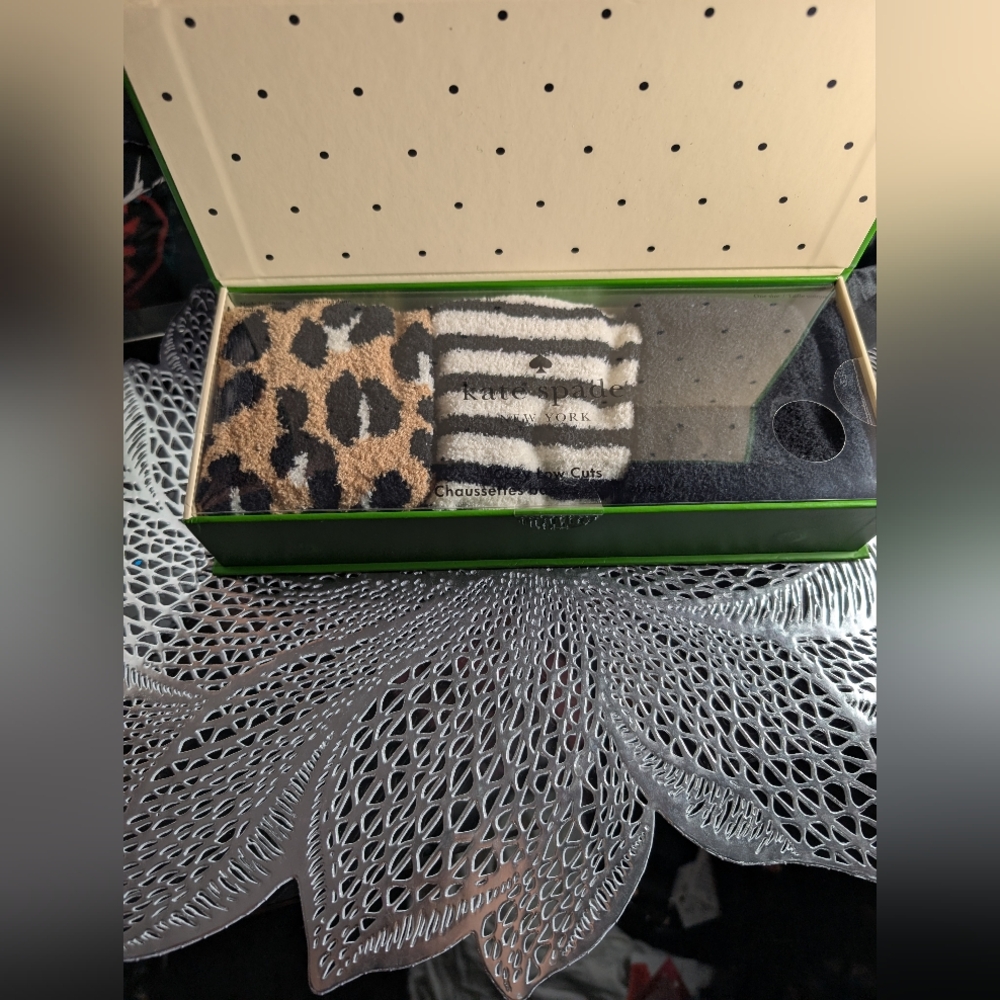 Kate Spade Leopard and Striped Socks Set